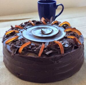 Gluten Free Chocolate Orange Fudge Cake