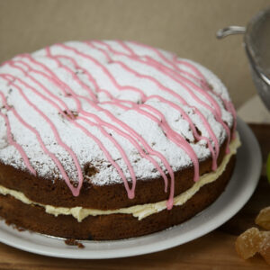 Apple, Rhubarb & Ginger Cake