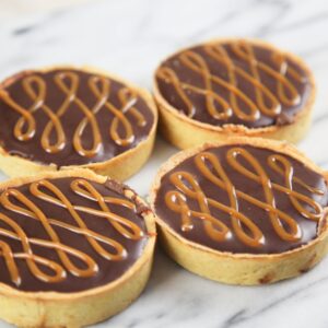 Box of 4 : Vegan Chocolate & Salted Caramel Tart