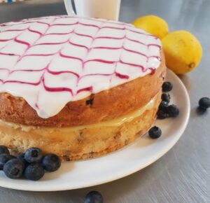 Sumer Lemon Curd & Blueberry Cake
